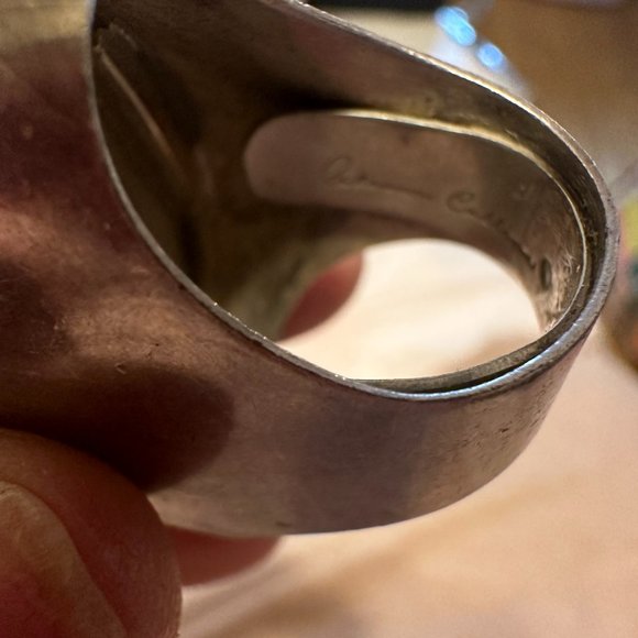 * WOW FACTOR * Rebecca Collins modernist Sterling and Pyrite ring* - Picture 3 of 5